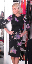 Dolce & Gabbana Floral Print Silk Chiffon Lace Trimmed Sheath Dress IT46