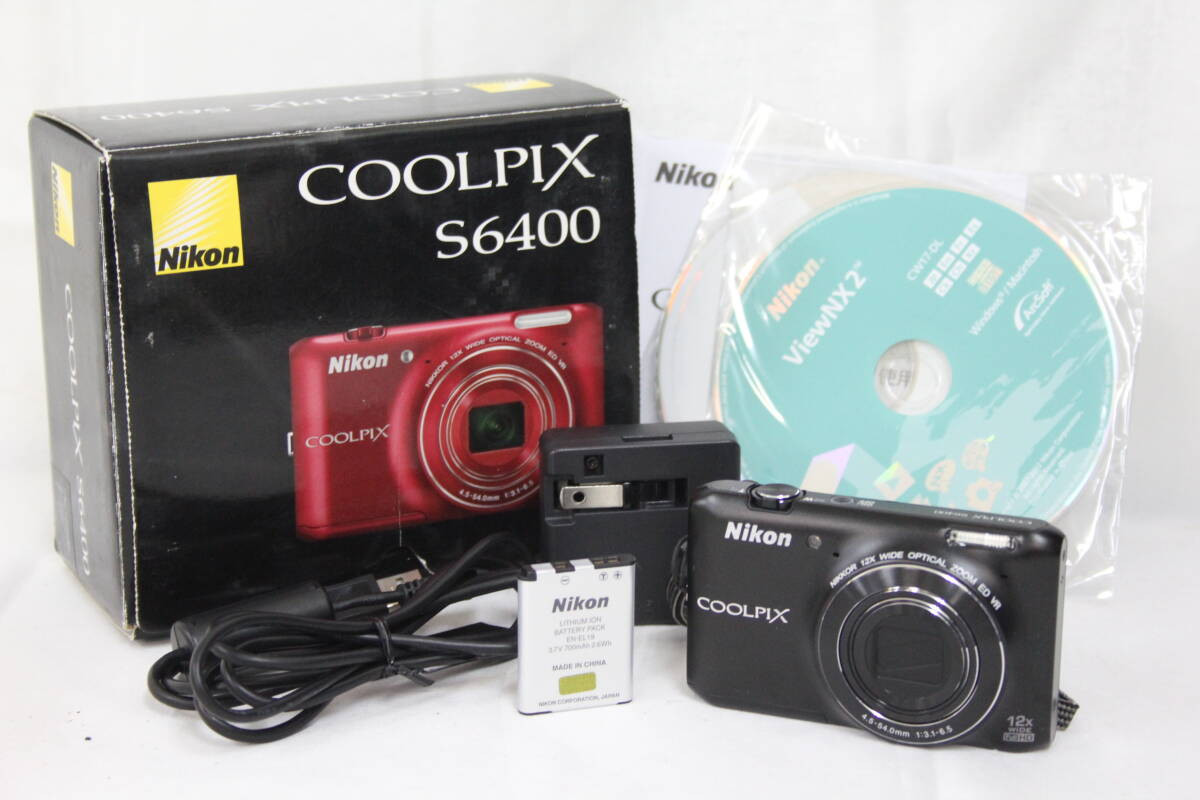 Nikon Coolpix S6400 Black 12X Battery Compact Digital Camera Nikon Coolpix S6400 Black 12X Battery Compact Digital Camera