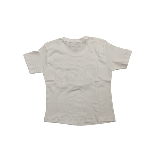 Alamo Graphic Print Babydoll Tee Shirt Girls Large Short Sleeve White Stretch - Picture 2 of 2