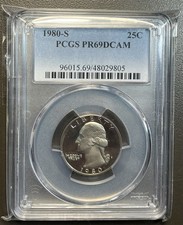 1980 S 25C Washington Quarter Proof PCGS PR69DCAM