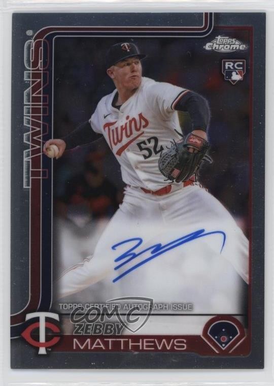 2025 Topps Chrome Rookie Auto Zebby Matthews #RA-ZM Auto 1m63