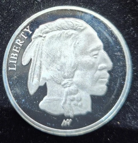 1 Troy oz Indian Buffalo .999 Fine Silver Round Asahi Mint (#286)