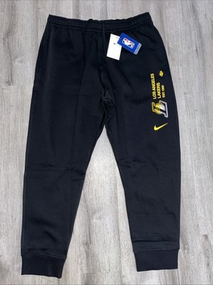 Nike Los Angeles Lakers NBA Team Issue Courtside Joggers Pants Black Men Size XL
