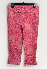 Lilly Pulitzer Bailey Capri Palm Beach Fit Pink Ribbon Nina Pina Print Size 4