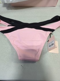 Agent Provocateur Mazzy Bikini Bottom Brief ONLY in Pink/Black &ndash; Size 4