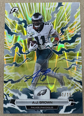 Topps 2024 A.J. Brown Philadelphia Eagles Auto #78 11/15 Jersey Match