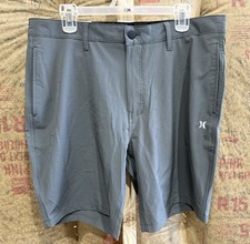 Hurley All Day Hybrid Quick Dry 4-Way Stretch Reflective Short Size 36 Gray