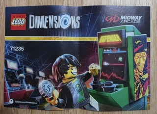 Lego Dimensions Instruction Booklet Midway Arcade 71235