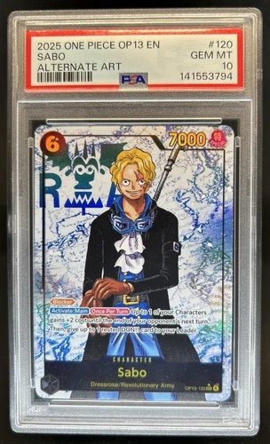 2025 One Piece Sabo Secret Rare Alt Art Alternative #OP13-120 PSA 10 GEM MINT