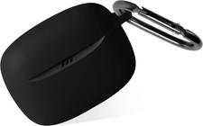 Soft Flexible Silicone Cover for JBL Tune Buds 2, Scratch Resistant Case Black