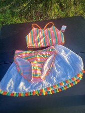 Cat And Jack Girls 3 Piece Swim Set New With Tags Size 18 XXL