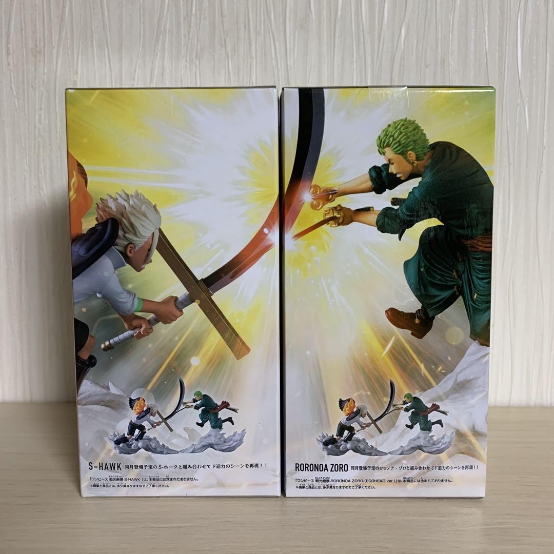 hokoukou　3セット BANPRESTO One Piece Senkou Zekkei Figure Set Roronoa Zoro vs S