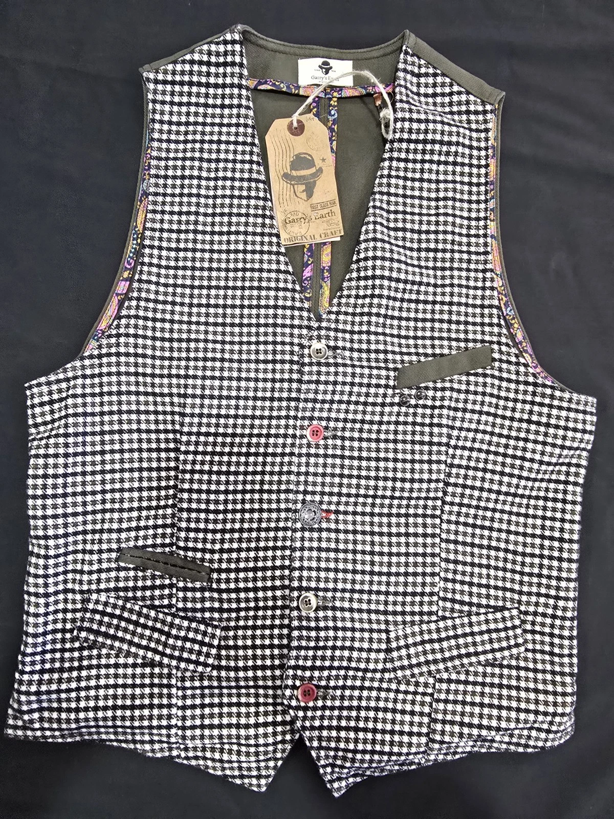 Garry's Earth Vest Handcrafted Made In Italy Size M Cod.31 - product detail image 1