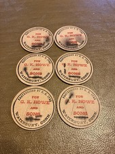 Lot of 6 G.K.Howe & Sons Waterbury,Conn.Milk Caps