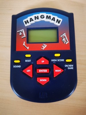 Hangman electronic HANDHELD Spiel von Milton Bradley MB 1990er Vintage Retro