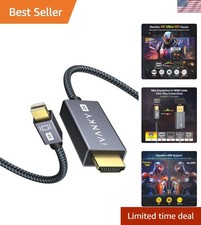 High-Speed 4K HDMI Cable - 6FT Mini DisplayPort to Thunderbolt, Braided Design
