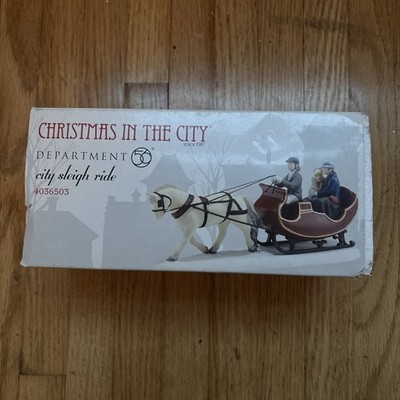 Department 56 - CITY SLEIGH RIDE - #4036503 Figurine - Christmas Village - Horse