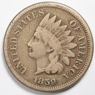 1859 CN Indian Head Penny Cent Very Good (VG)