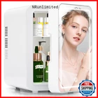 Bogda Mini Fridge 4 Liter/6 Can Dimmable Led Light Mirror Cooler And Warmer For