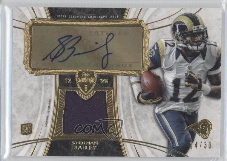 Stedman Bailey Topps Strata Clear Cut Autograph Relic Rookies #SB Base