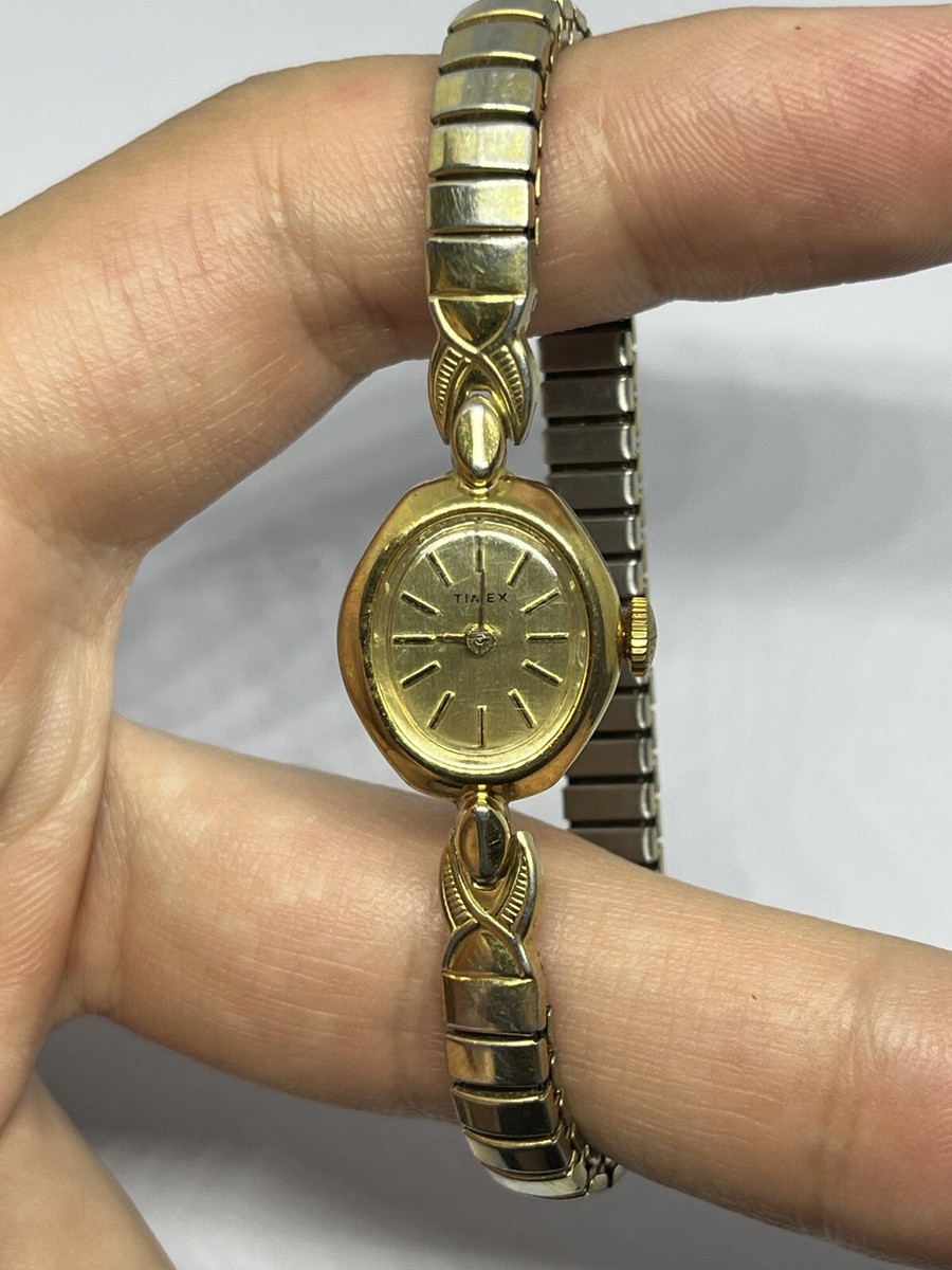 Vintage Womens Timex Mechanical Wind Up Watch Gold Tone Gold  display picture 2