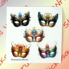 Colorful Masks Mini Sticker Sheet Style 2