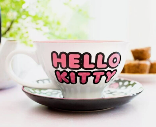 Sanrio Hello Kitty Ceramic Teacup and Saucer Set #213 - Picture 4 of 8