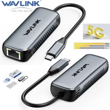 5000Mbps USB C Gigabit Ethernet LAN RJ45 Network Adapter FOR Windows 10/11 Mac 