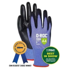 Pack of 12 Pairs Magid D-ROC Chemical Resistant WP Coated Nitrile Size S