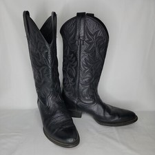 Ariat Heritage Men's Black Leather Cowboy Boots Size 11D 10002218