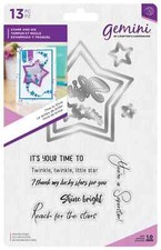 Gemini Shaker Card Stamp and Die Time to Shine Sets by Crafters Companion new