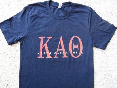 Kappa Alpha Theta Sorority Fraternity. Blue. Women Small, Slim Fit. NWOT