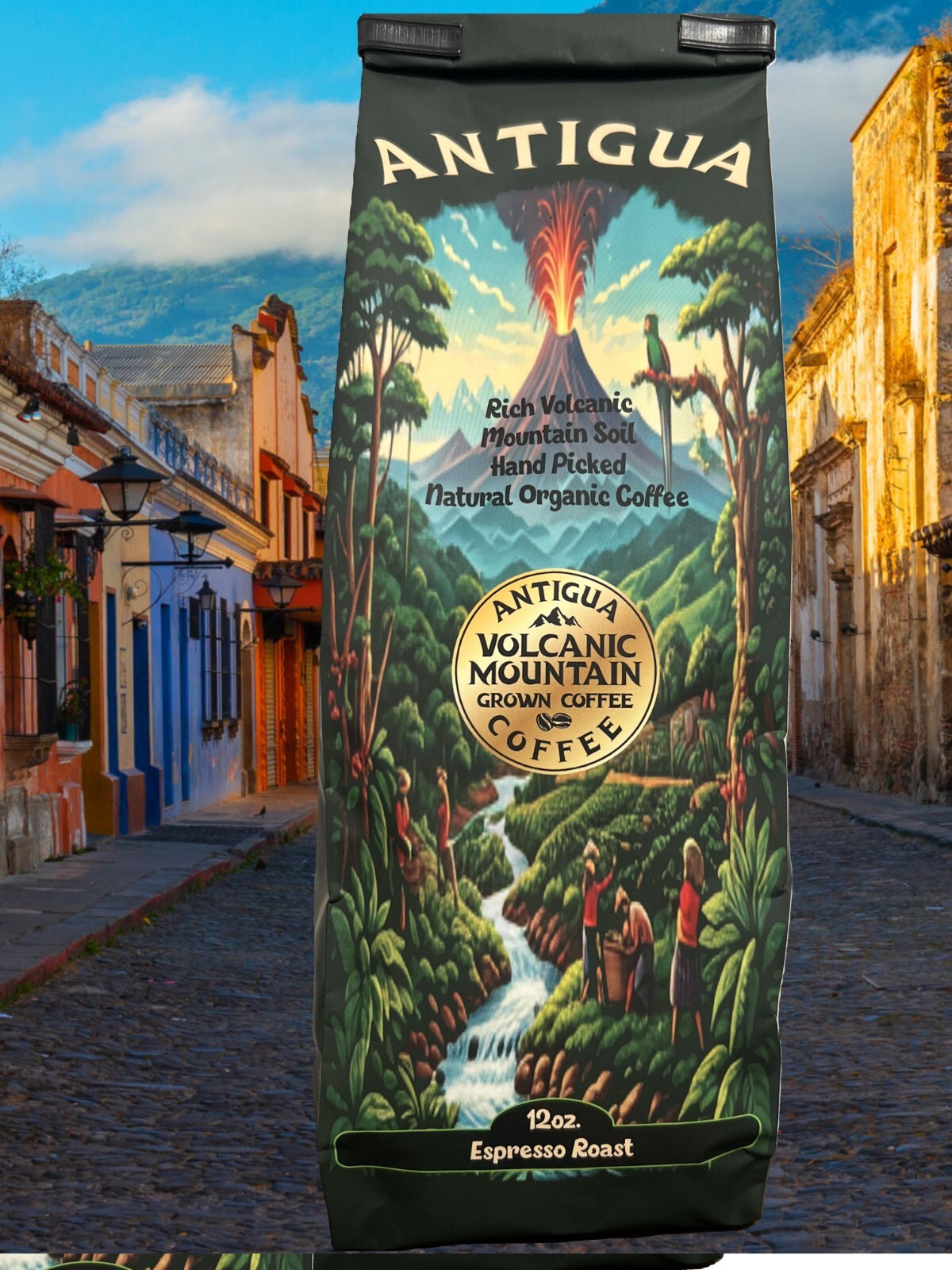 ANTIGUA ORGANIC COFFEE LLC Natural Organic Espresso Roast Coffee Whole Bean
