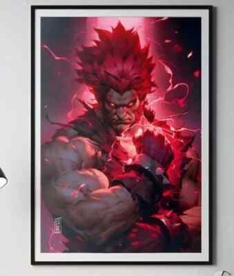 Akuma Poster  Street Fighter Art  Gaming Poster  SF6  Akuma Artwork