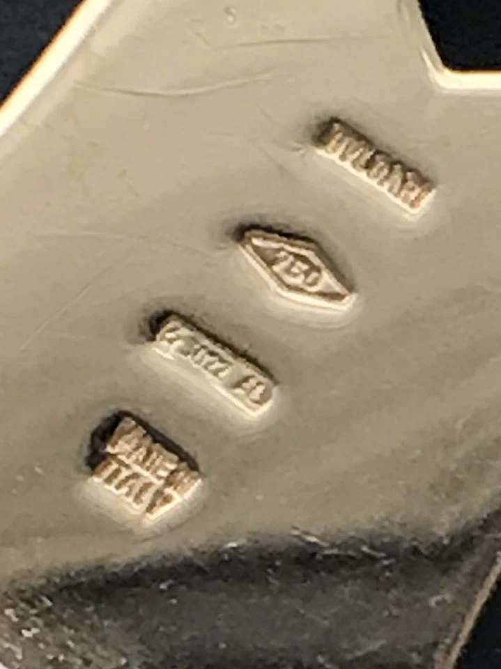 BVLGARI ORO AMARILLO 18K DISCO ACERO 2 1/4” COLGANTE CRUZ TONDO POR FAVOR LEER S718 Foto 3 de 4