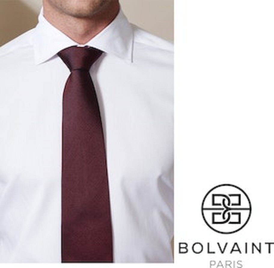 burgundy pindot tie