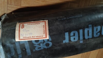1 Rolle altes ORWO Lichtpauspapier B   65 cm lang 80-50 Dachbodenfund