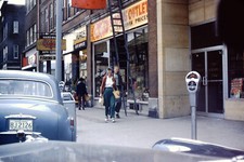 1956 Minnesota Street Scene Coast To Coast Store  Kodak Red Border  Slide AR-E