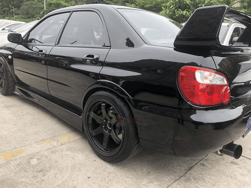 Gloss Black Wheel Well Arch Covers Fender Flares for Subaru Impreza STI 2002-09 - Picture 5 of 10
