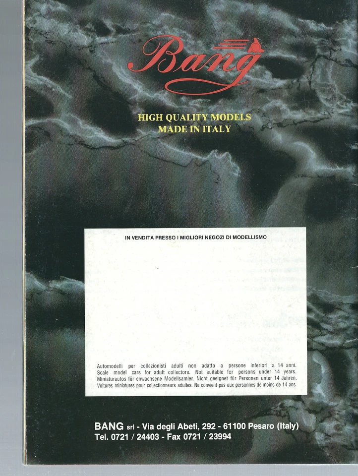 Bang Catalogo Il Catalog N.3 Da 18 Pagine IN Italiana e Inglese - Immagine 2 di 4