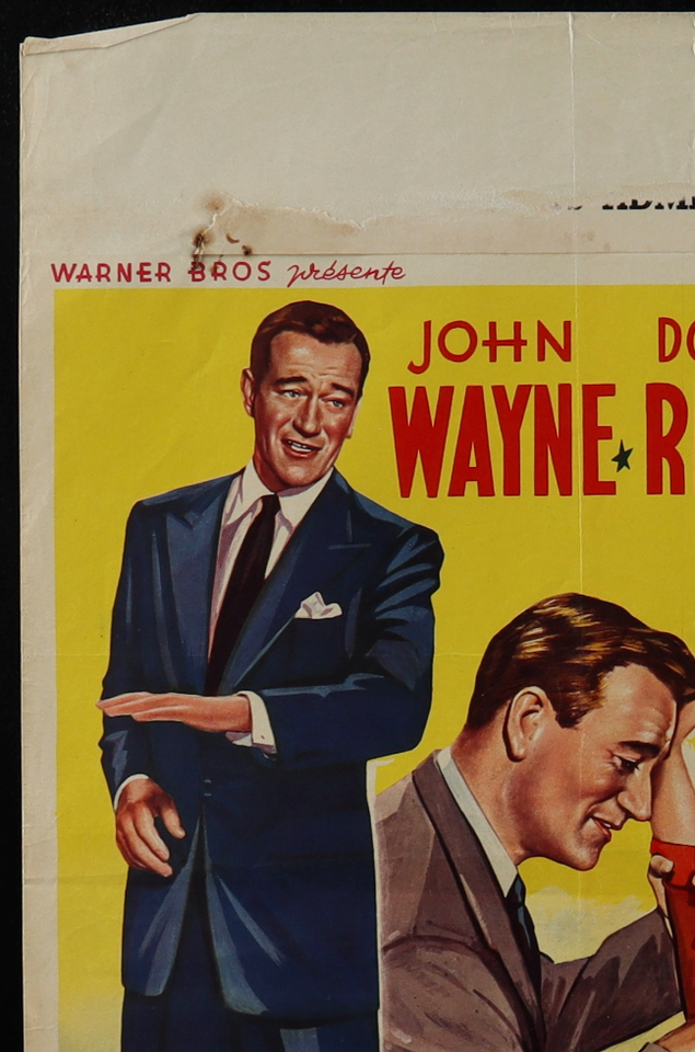 Trouble Along the Way (1953) Belgian movie poster John Wayne
