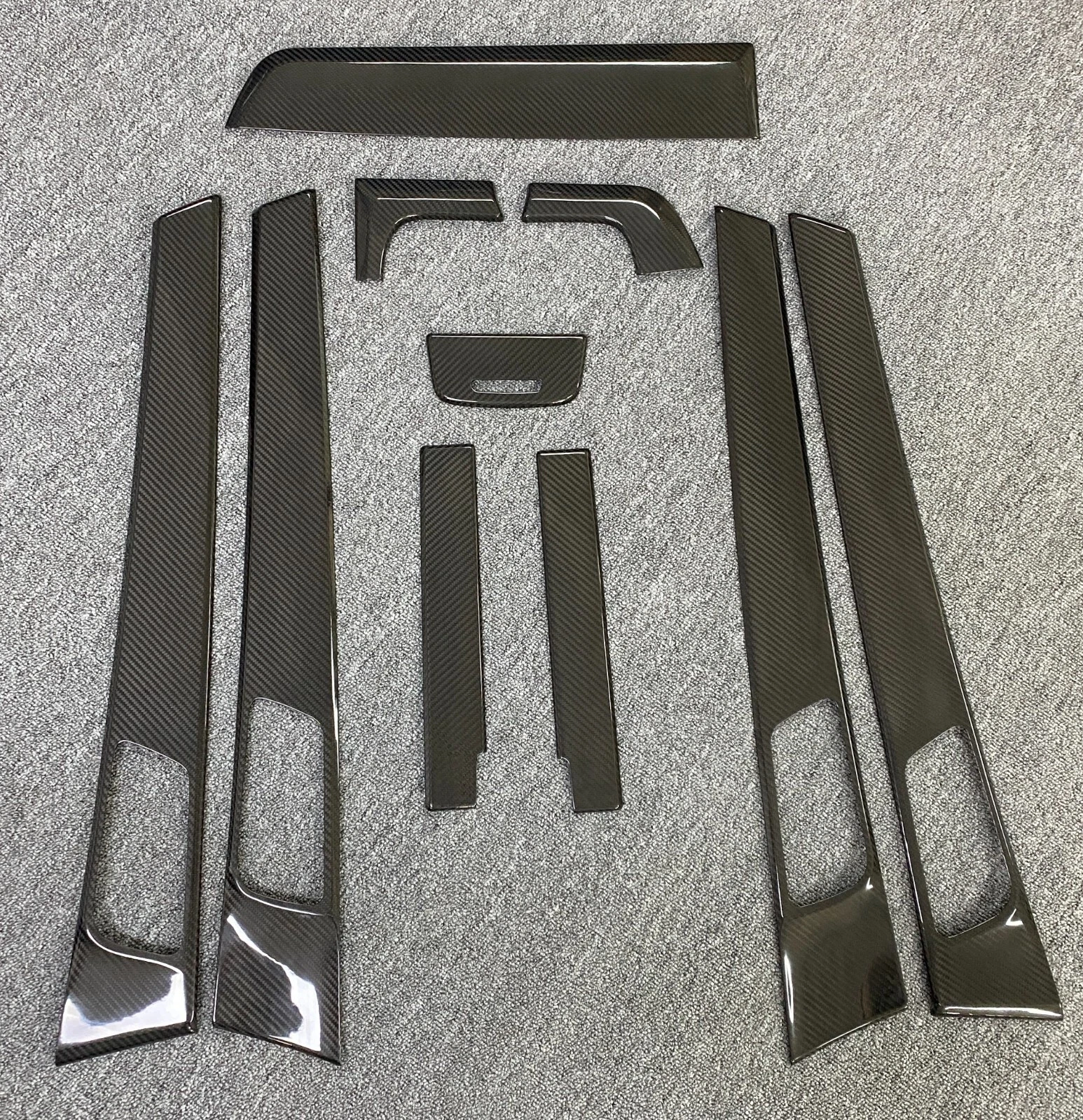 10*Real Carbon Fiber Car interior Cover Trim For Porsche Panamera 971 2017-2024