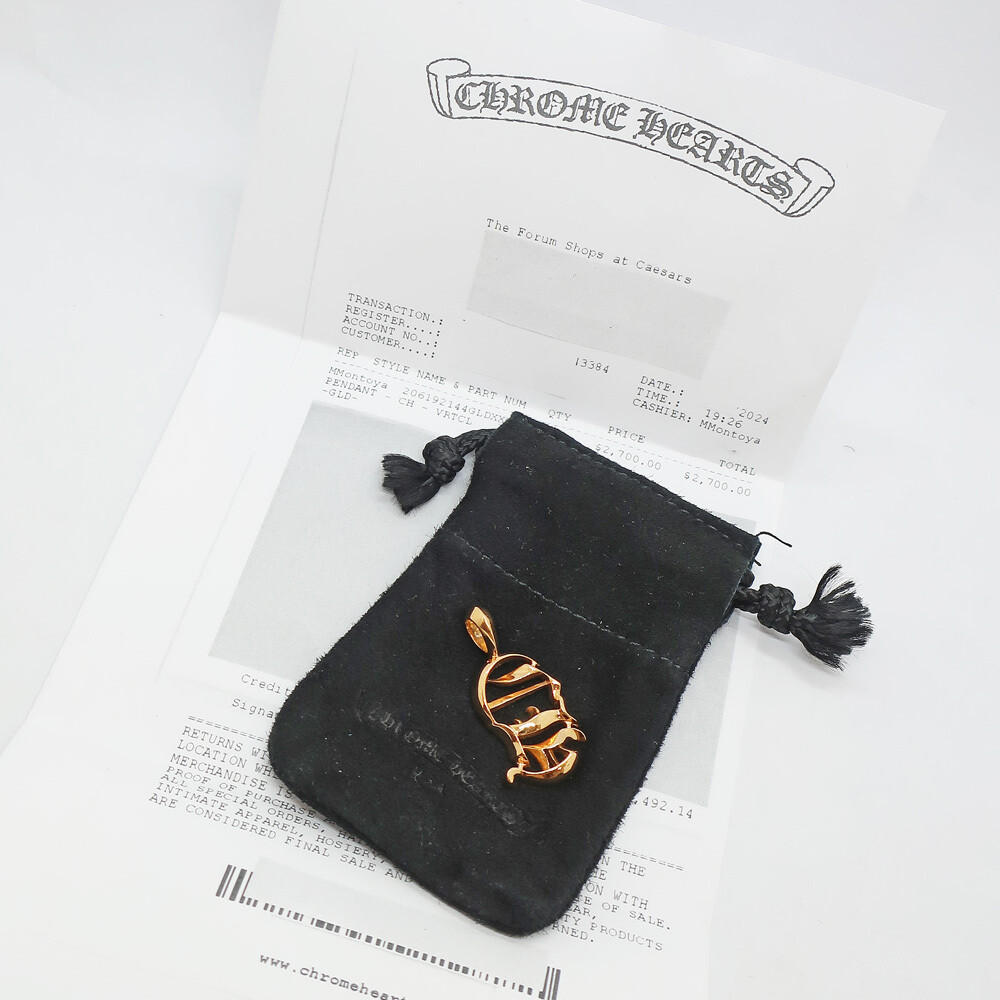 Chrome Hearts CH Logo Pendant Top 22KYG Approx. 9.3g Jewelry