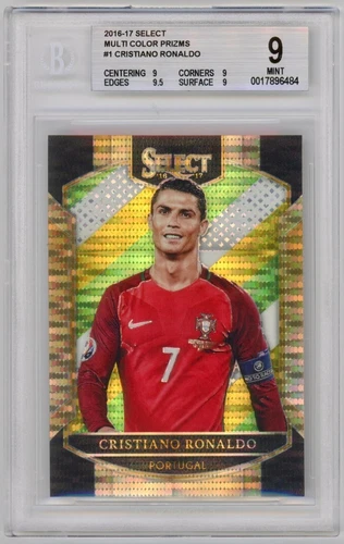 2016-17 Panini Select Cristiano Ronaldo Multi-Color Prizm #1 Terrace BGS 9
