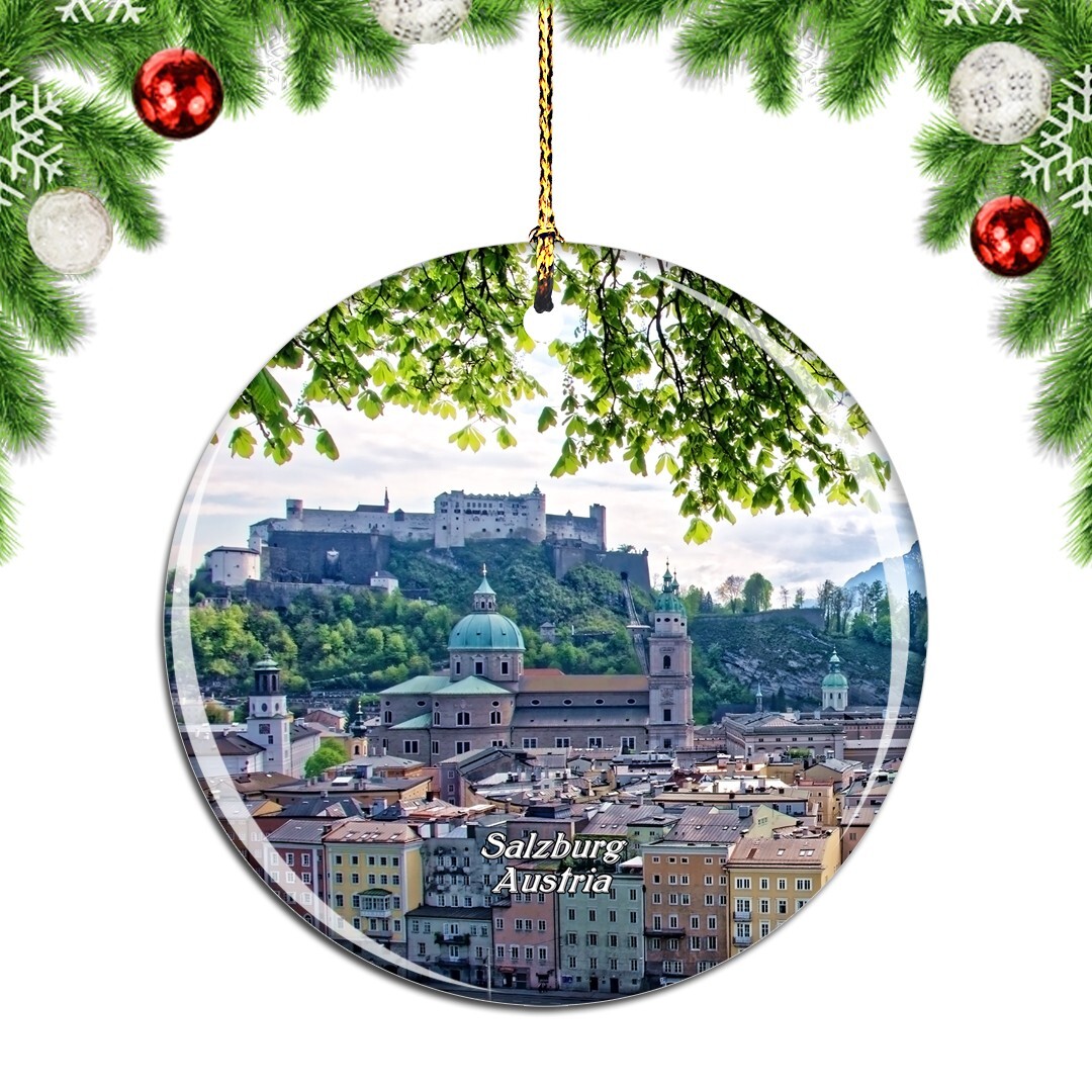 Austria Salzburg Altstadt Christmas ornament travel souvenir cityscape gift