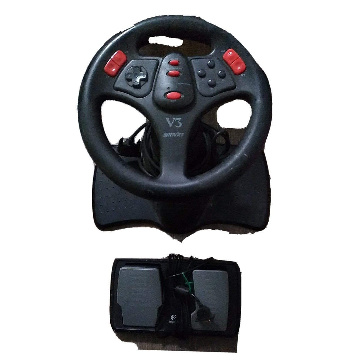 プレイステーション2 Playstation PS1 PS2 V3 INTERACT SV-1118 Racing Steering Wheel