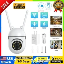 HD 1080P WiFi Security Camera Night Vision with PTZ Motion Detection 2-Way Audio