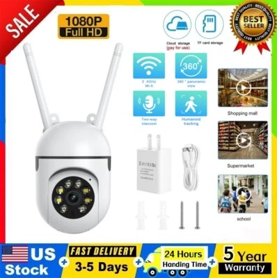AGP HD 1080P WiFi Security Camera Night Vision with PTZ Motion Detection 2-Way Audio
