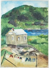 Beautiful Vintage Mildred Lusk Painting of a Mountain River Landscape, 8