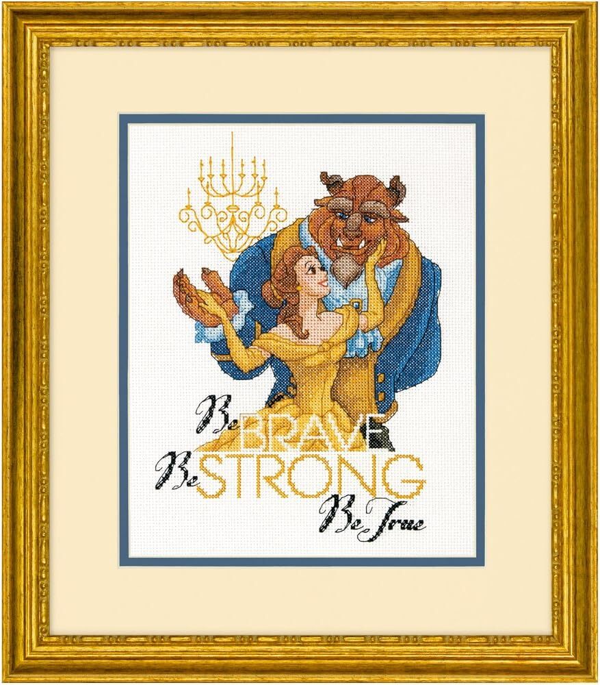 Dimensions 70-35358 Disney Be Brave Counted Cross Stitch Kit, Beauty and the Bea